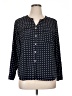 Croft & Barrow 100% Polyester Polka Dots Blue Long Sleeve Blouse Size XL (petite) - photo 1