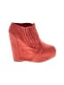 Qupid Red Orange Wedges Size 4 1/2 (estimated) - photo 1