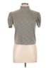 Zara Houndstooth Gray Short Sleeve Top Size L - photo 1