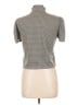 Zara Houndstooth Gray Short Sleeve Top Size L - photo 2