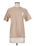 Assorted Brands Solid Tan Short Sleeve T-Shirt Size S - photo 1