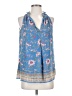Max Studio 100% Polyester Blue Sleeveless Blouse Size XS - photo 1