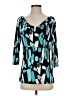 AGB Teal 3/4 Sleeve Blouse Size S - photo 1