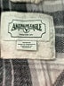American Eagle Outfitters 100% Cotton Plaid Silver Long Sleeve Button-Down Shirt Size M - photo 7