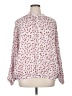 Unbranded Hearts Ivory Burgundy Long Sleeve Blouse Size 16 - photo 1