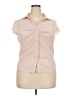 Kate Kasin Pink Short Sleeve Blouse Size 2X - photo 1