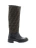 Fendi Black Zucca Riding Boots Size EU 37 1/2 - photo 1