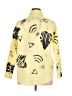 Unbranded Print Yellow 3/4 Sleeve Button-Down Shirt Size XL (estimated) - photo 2