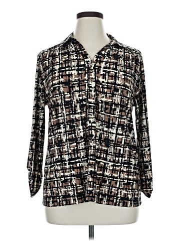 AK Anne Klein Long Sleeve Blouse (view 1)