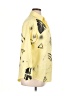 Unbranded Print Yellow 3/4 Sleeve Button-Down Shirt Size XL (estimated) - photo 4