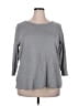 Liz Claiborne Gray 3/4 Sleeve Top Size 2X - photo 1