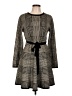 Max Studio Houndstooth Gray Casual Dress Size L - photo 1