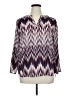 C established 1946 100% Polyester Chevron-herringbone Purple 3/4 Sleeve Blouse Size XL - photo 1