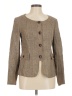 Max Mara 100% Linen Tweed Tan Brown Blazer Size 8 - photo 1