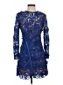 Self-Portrait 100% Polyester Blue Cocktail Dress Size 4 - photo 1