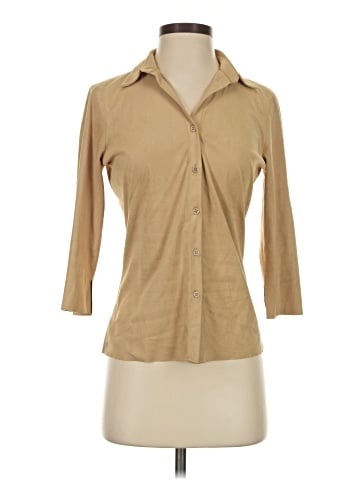 Studio M 3/4 Sleeve Button-Down Shirt (view 1)