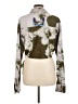 OFF-WHITE 100% Leather Green Leather Cropped Shirt Size EU (IT) 42 / US 6 - photo 2