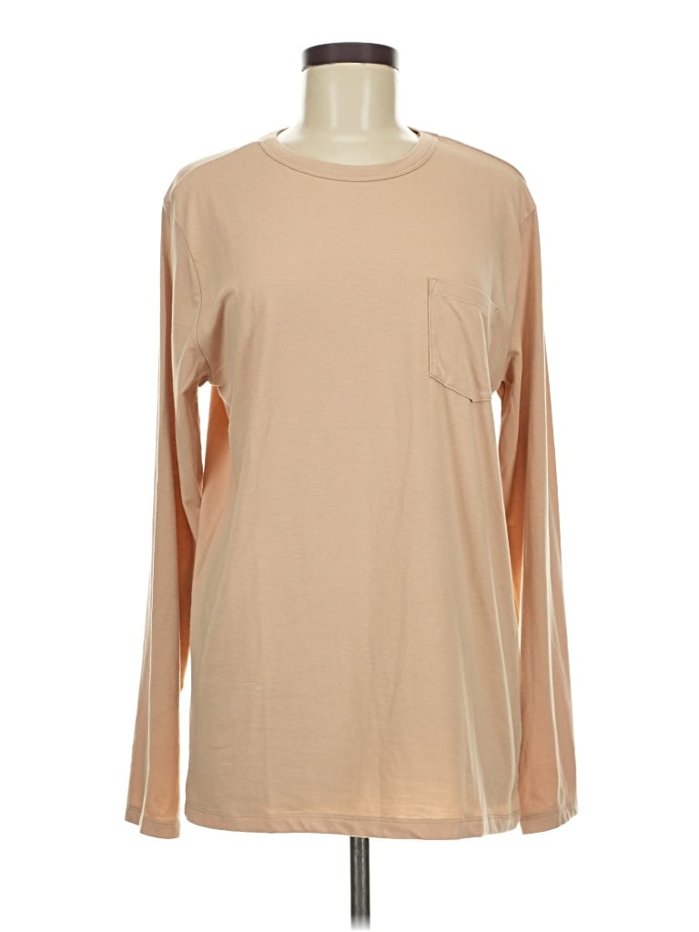 Pre-owned Gap Long Sleeve T-shirt In Tan