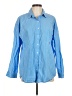 Universal Thread Stripes Blue Long Sleeve Button-Down Shirt Size M - photo 1