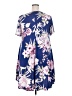 Unbranded Floral Blue Casual Dress Size 2X - photo 2