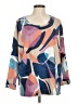 Aryeh Print Blue Pullover Sweater Size M - photo 1