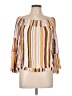Main Strip Orange 3/4 Sleeve Blouse Size L - photo 1
