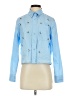 Lea & Viola Blue Long Sleeve Button-Down Shirt Size XS - photo 1
