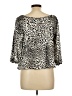 Star Vixen Animal Print Ivory 3/4 Sleeve Blouse Size L - photo 2