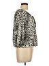 Star Vixen Animal Print Ivory 3/4 Sleeve Blouse Size L - photo 4