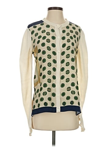 Céline Vintage Silk-Front Cardigan (view 1)