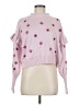 Lea & Viola Hearts Pink Turtleneck Sweater Size M - photo 1