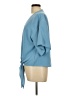 VIISHOW Blue Short Sleeve Blouse Size L - photo 5
