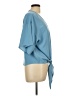 VIISHOW Blue Short Sleeve Blouse Size L - photo 4