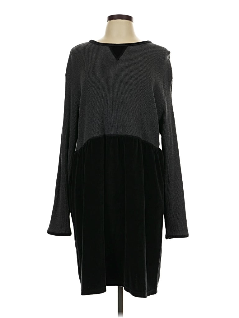 Pre-owned Jjill Casual Dress In Gray