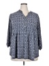 db established 1962 Blue 3/4 Sleeve Blouse Size 2X - photo 1