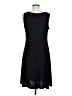 Perceptions Solid Black Casual Dress Size M - photo 2