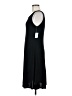 Perceptions Solid Black Casual Dress Size M - photo 5