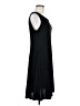 Perceptions Solid Black Casual Dress Size M - photo 4