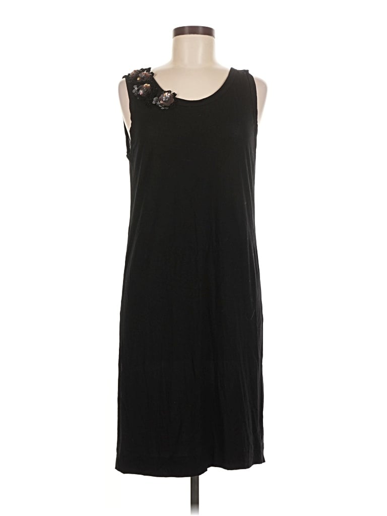 Pre-owned Vera Wang Sleeveless Top Black One Shoulder Neckline Tops