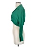 Zara 100% Polyester Green 3/4 Sleeve Blouse Size S - photo 5