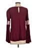 Express 100% Rayon Burgundy Red Long Sleeve Blouse Size S - photo 2