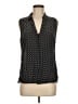 Ecru Polka Dots Black Sleeveless Blouse Size M - photo 1
