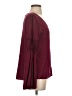 Express 100% Rayon Burgundy Red Long Sleeve Blouse Size S - photo 4