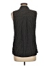 Ecru Polka Dots Black Sleeveless Blouse Size M - photo 2