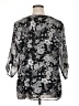 Sara Michelle Floral Silver 3/4 Sleeve Blouse Size 1X - photo 2