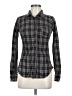 Splendid 100% Cotton Plaid Gray Long Sleeve Button-Down Shirt Size M - photo 1