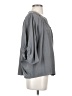 Akiko 100% Silk Gray 3/4 Sleeve Silk Top Size XS - photo 4