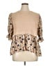 Hayden Tan 3/4 Sleeve Blouse Size 1XL - photo 1