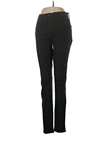 Madewell Tall 9" Mid-Rise Skinny Jeans in ISKO Stay Black&trade; (view 1)