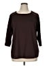 Susan Graver Brown 3/4 Sleeve Top Size 1X - photo 1